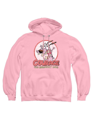Sudadera Vintage Unisex Coraje El Perro Cobarde Rosa XL
