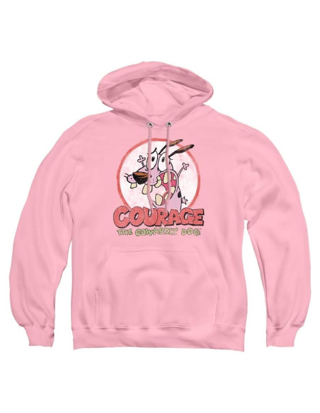 Sudadera Vintage Unisex Coraje El Perro Cobarde Rosa XL