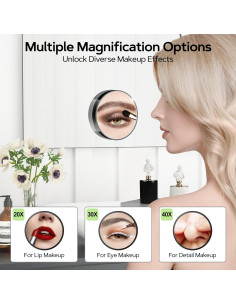 Conjunto de Espejos de Aumento MIYADIVA 20X 30X 40X Portátil 2