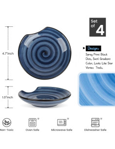 Soporte para Cucharas KitchenTour Cerámica 11.94 cm Set 4 Colores 2