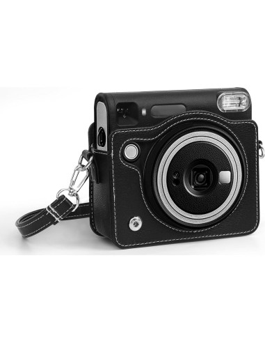 Funda Protectora HIYQIN para Cámara Fujifilm Instax SQ40 - Cuero PU Negro Clásico
