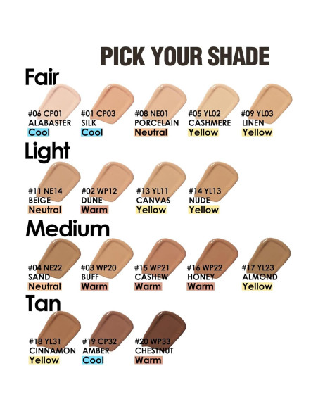 Base Perfecta FOCALLURE Maquillaje Líquido YL31 Canela 150g