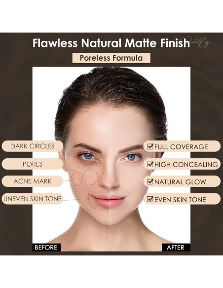 Base Perfecta FOCALLURE Maquillaje Líquido YL31 Canela 150g