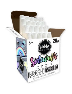 Cubo de Tiza Jumbo Blanca Loddie Doddie 20ct No Tóxica 2