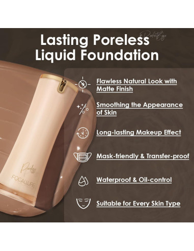 Base Perfecta FOCALLURE Maquillaje Líquido YL31 Canela 150g