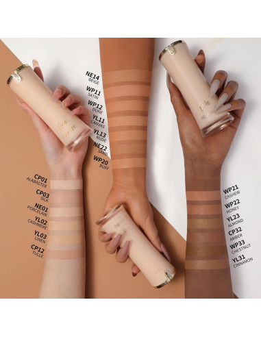 Base Perfecta FOCALLURE Maquillaje Líquido YL31 Canela 150g