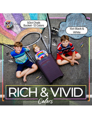 Cubo de Tiza Jumbo Blanca Loddie Doddie 20ct No Tóxica