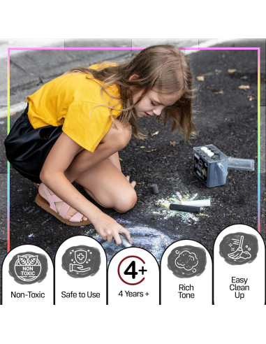 Cubo de Tiza Jumbo Blanca Loddie Doddie 20ct No Tóxica