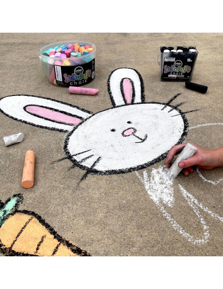 Cubo de Tiza Jumbo Blanca Loddie Doddie 20ct No Tóxica