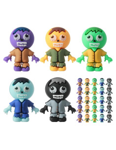 25 Figuritas Mini Zombies Halloween PVC 3.5x2 CM VioraWhite