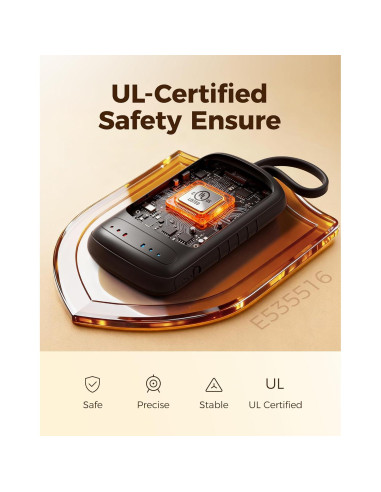 Calentadores de Manos Reutilizables OCOOPA UT3057-BK, 2 Piezas