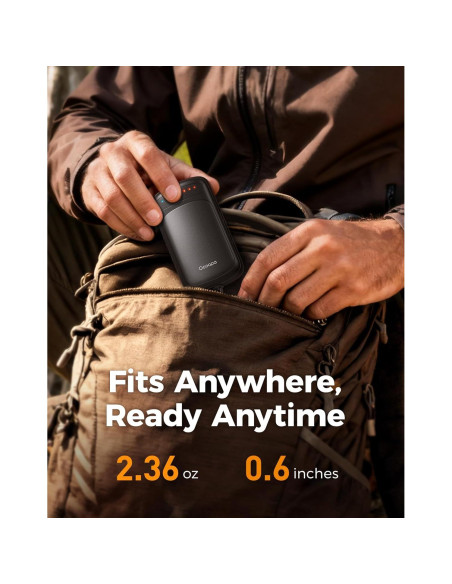 Calentadores de Manos Reutilizables OCOOPA UT3057-BK, 2 Piezas