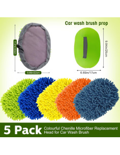 Set de 5 Guantes de Microfibra para Lavado de Autos Layhit 2