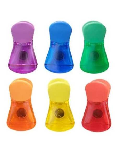 Clips Magnéticos Dervyxious Multicolor para Alimentos (6 Pzs)
