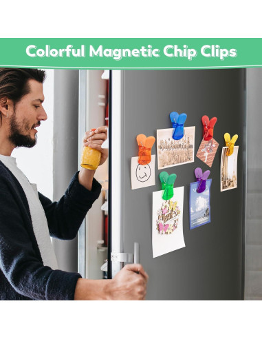 Clips Magnéticos Dervyxious Multicolor para Alimentos (6 Pzs)