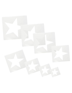 Plantilla de Estrella Grande 8 PZS Pino y Lino Reutilizables