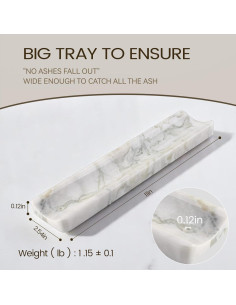 Soporte de Incienso de Mármol Koville Bianco Palomino 28x6 cm 2