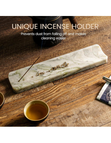 Soporte de Incienso de Mármol Koville Bianco Palomino 28x6 cm