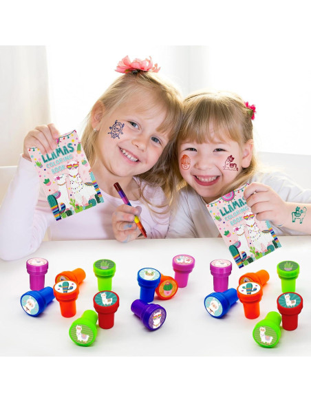 Sellos de Llama y Cactus Cinrobiye 24 Pcs para Niños