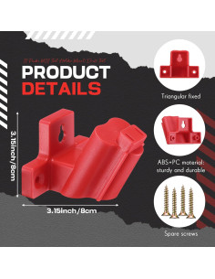12 Soportes de Herramientas Threlaco para Milwaukee M12 Rojo 2