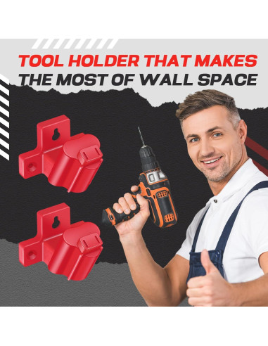 12 Soportes de Herramientas Threlaco para Milwaukee M12 Rojo