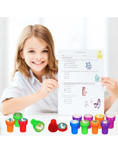 Sellos de Llama y Cactus Cinrobiye 24 Pcs para Niños