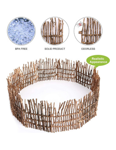 Juego de Cerca de Granja Volnau 12 Piezas Madera Plástica