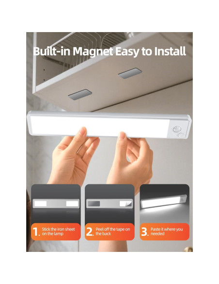 Luces LED Recargables con Sensor de Movimiento VOZUJI 20cm