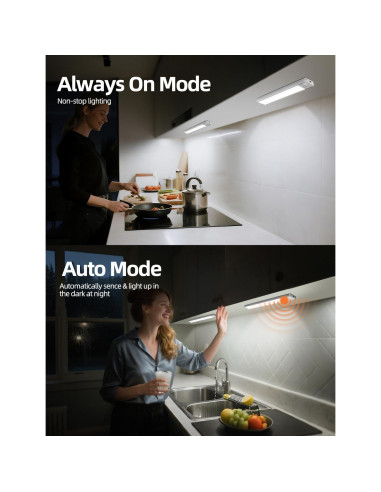 Luces LED Recargables con Sensor de Movimiento VOZUJI 20cm