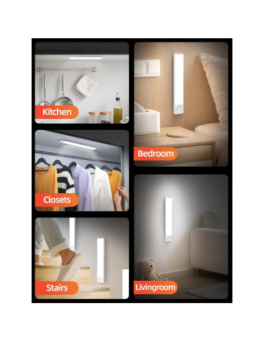 Luces LED Recargables con Sensor de Movimiento VOZUJI 20cm