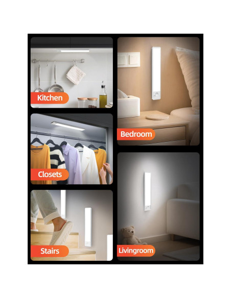 Luces LED Recargables con Sensor de Movimiento VOZUJI 20cm