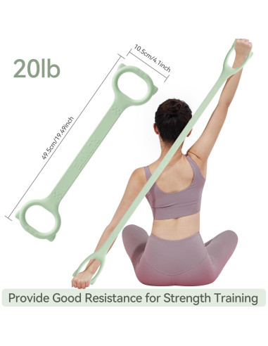 Banda de Resistencia Figura 8 RUNWE 20LB Verde - Ejercicio y Estiramiento