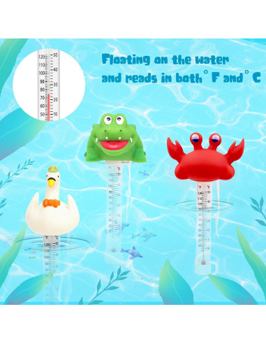 Termómetro Flotante para Piscina XY-WQ Cangrejo 22.86 cm