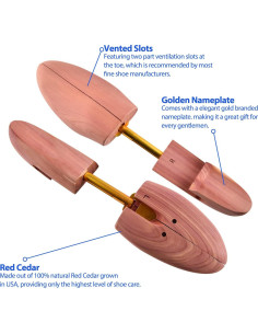 Árboles de Zapatos de Cedro TONGZANER Ajustables 2-Pack M 2