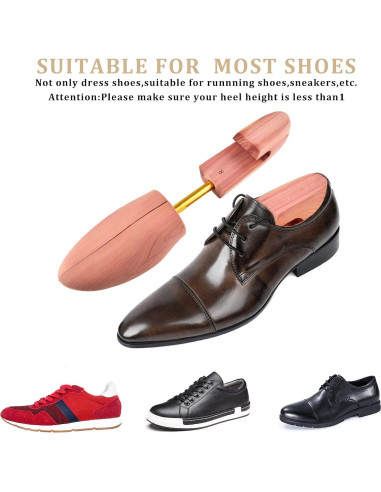 Árboles de Zapatos de Cedro TONGZANER Ajustables 2-Pack M