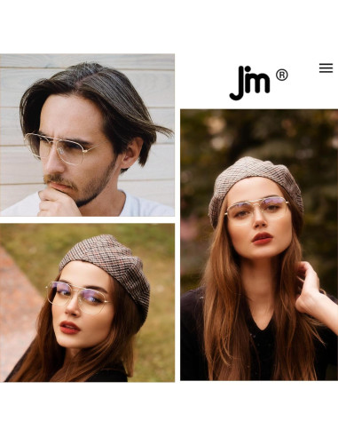 Gafas de Lectura Aviador JM para Mujeres 2-Pack Bloqueo Luz Azul