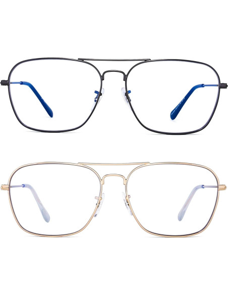 Gafas de Lectura Aviador JM para Mujeres 2-Pack Bloqueo Luz Azul