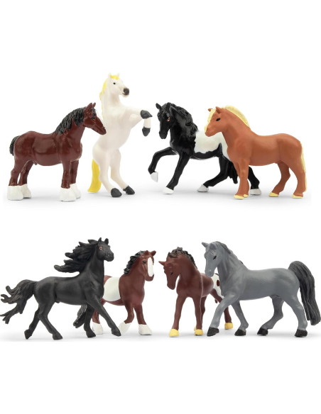 Figuras de Caballos Toymany 12PCS Miniaturas 5-8 cm