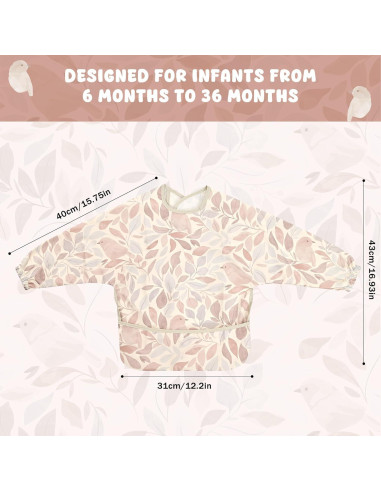 Babero Impermeable Little Dimsum para Bebés con Mangas Largas