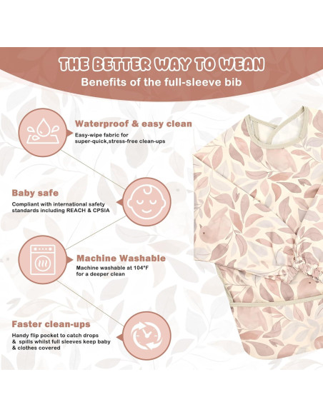 Babero Impermeable Little Dimsum para Bebés con Mangas Largas