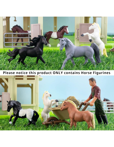 Figuras de Caballos Toymany 12PCS Miniaturas 5-8 cm