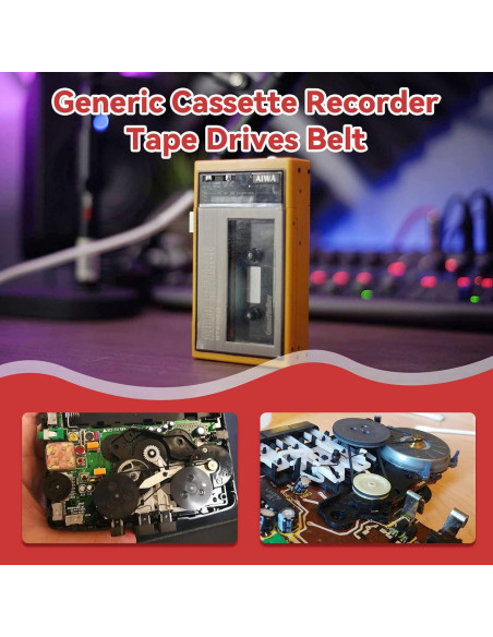 Cinturones de goma para grabadoras de casete TEANTECH 50PCS