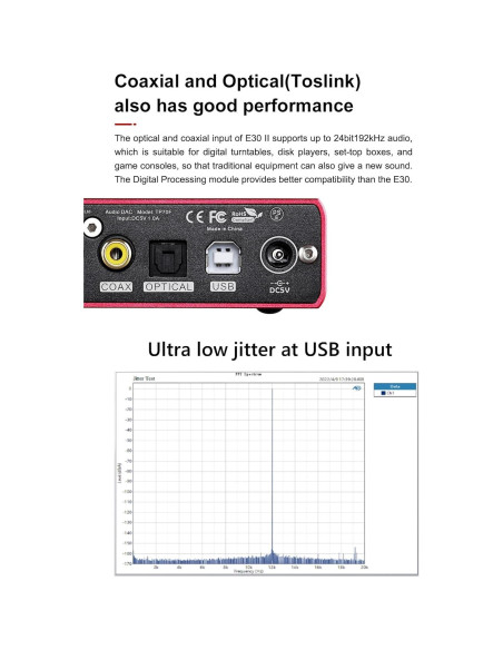 DAC TOPPING E30 II - Chips AK4493S, 24bit/192kHz, Plata