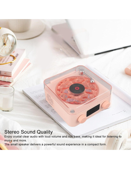 Altavoz Bluetooth 3 en 1 Asixxsix con Luz Nocturna Rosa