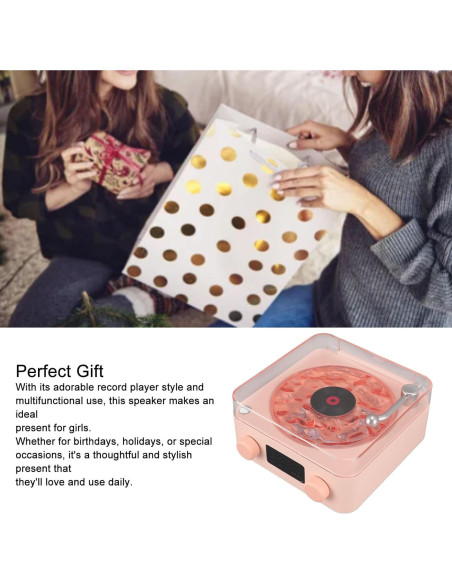 Altavoz Bluetooth 3 en 1 Asixxsix con Luz Nocturna Rosa