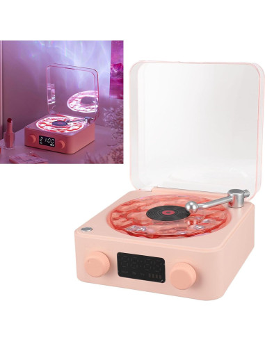 Altavoz Bluetooth 3 en 1 Asixxsix con Luz Nocturna Rosa