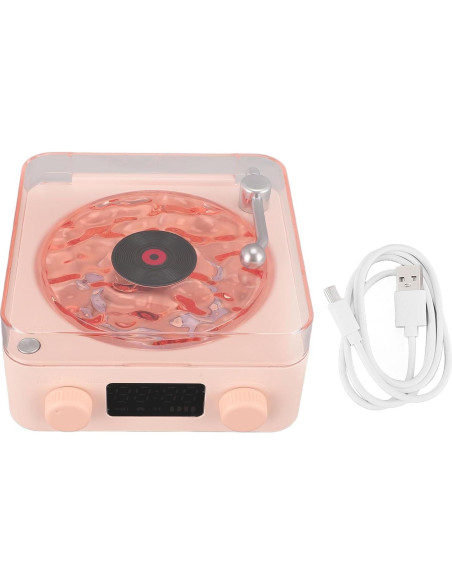 Altavoz Bluetooth 3 en 1 Asixxsix con Luz Nocturna Rosa