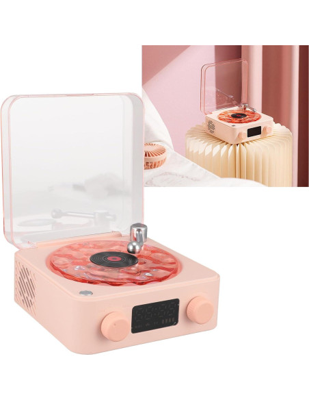 Altavoz Bluetooth 3 en 1 Asixxsix con Luz Nocturna Rosa