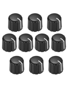 Perillas de Control de Potenciómetro uxcell 10 Pcs Tipo D 4x6mm Negras