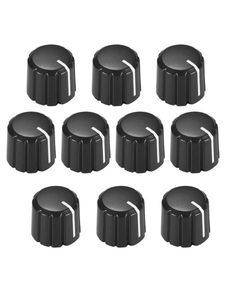 Perillas de Control de Potenciómetro uxcell 10 Pcs Tipo D 4x6mm Negras